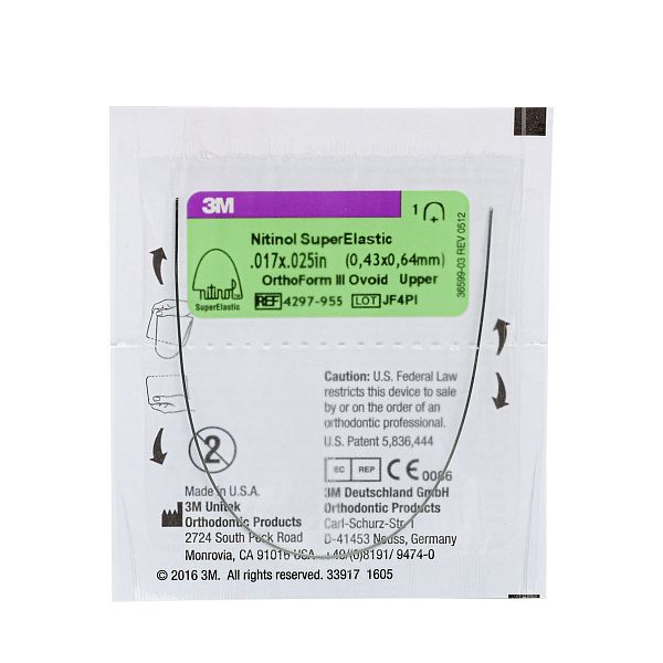 Дуга нитиноловая Unitek Super Elastic .018x.025 НЧ  ФIII 3М